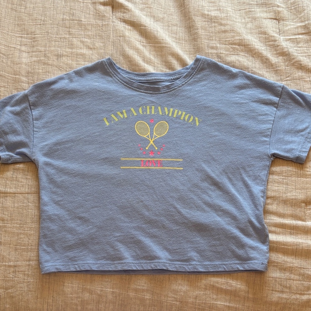 Athletic Works Light Blue Boxy Tee Girls Size Small